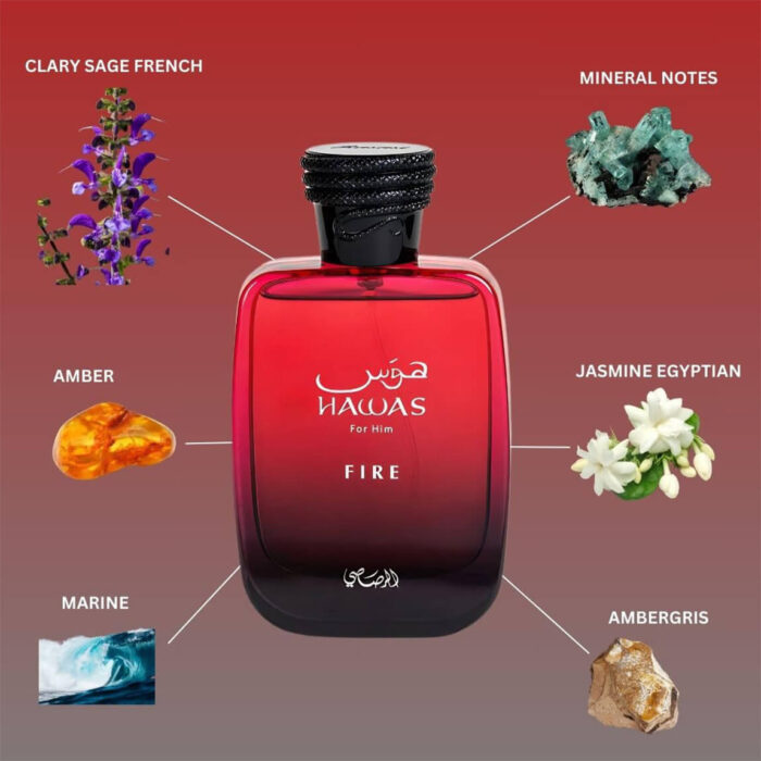 Rasasi Hawas Fire For Him Eau de Parfum 100ml - Lavish Perfumes